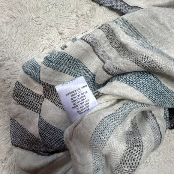 CP Shades Women's Livia Linen Popover Top Medium Deep V-Neck Long Sleeve New - Picture 5 of 9